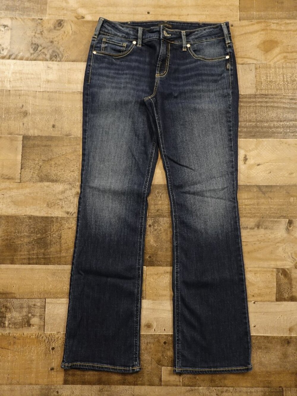 Silver Jeans Co. Britt Slim Boot Jeans Women’s W33 L33 Dark Wash Mid Rise